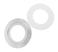 Hemobllo Adaptateur 38 mm vers 48 mm Kit de réparation de chasse d'eau Double Fonction Plastique Argenté Installation facile pour réservoir de toilette 48mm/58mm à domicile