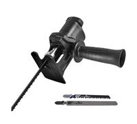 Hemobllo Adaptateur de Scie Haute Efficacité de Coupe Alternative Électrique Noir en ABS et Acier pour Perceuse Électrique Travail du Bois Branches