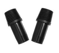 Hemobllo Adaptateur Manche pour Balai Embout Fileté en Plastique Noir, Kit de Réparation 2pcs Connexion Allemande, Usage Polyvalent pour Balai et Serpillière à Domicile ou Bureau