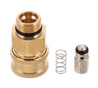 Hemobllo Adaptateur pour Nettoyeur Haute Pression avec Raccord Quick Connect Kit Coupleur avec Valve Anti-Retour Acier Inoxydable Installation Rapide et Étanchéité Fiable pour Tuyaux