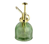 Hemobllo Arrosoir en Verre Rétro et Brumisateur pour Plantes D’intérieur et Extérieur, Capacité Grosse, Couleur Verte Tête Dorée, Arrosage Précis et Maintien D’humidité, Outil de Jardinage