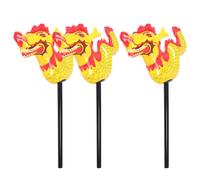 Hemobllo Ballon Dragon Gonflable Facile à Transporter en Aluminium 3 Pièces Décoration Jaune pour Fête du Nouvel An Chinois pour Jeux en Plein Air et Célébrations du Nouvel An Lunaire