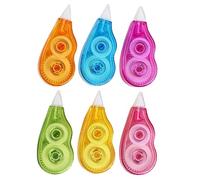 Hemobllo Bandes Correctrices Portables Prise Confortable 12 Mètres Lot de 6 Ruban Adhésif Pp Léger Facile à Transporter Couleur Aléatoire pour Papeterie Scolaire et