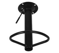 Hemobllo Base Pivotante de Remplacement Cylindre, pour Tabouret de Bar | Fer Noir, Support Robuste avec Repose-pied Intégré, pour Comptoirs, Restaurants et Montage DIY