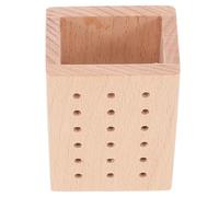 Hemobllo Bloc de Rangement 18 Emplacements pour Outils de Manucure en Bois Design Multifonctions Facile à Nettoyer, pour Salon de Manucure ou Usage Domestique