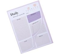 Hemobllo Bloc-notes Portable Violet pour Gestion Temps, Carnet D'écriture Scolaire en Papier, Agenda Quotidien Compact pour Listes de Tâches, Planificateur Pratique pour Bureau et