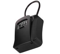 Hemobllo Boîte à Clés Protège Jusqu'à 10 000 Combinaisons Extérieure Noire en Alliage de Zinc et Acier Cadenas à Chiffres pour Écoles et Gestion Immobilière