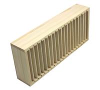 Hemobllo Boîte de Rangement Compartimentée en Bois Naturel, Organiseur Bureau Portable Compartiments Modulables, Étui à Cartes de Visite Multifonction pour Cartes et Bijoux, Format Compact