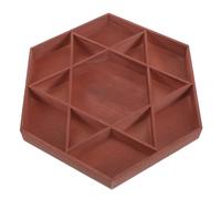 Hemobllo Bol de Service en Bois Hexagramme à Compartiments pour Table | Boîte à Collations, Coffret Dessert, Usage Salon ou Restaurant, Forme Étoilée, Pièce Décorative