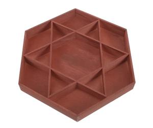 Hemobllo Bol de Service en Bois Hexagramme à Compartiments pour Table | Boîte à Collations, Coffret Dessert, Usage Salon ou Restaurant, Forme Étoilée, Pièce Décorative