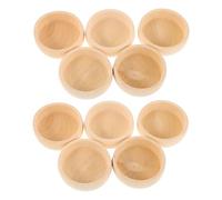 Hemobllo Bol Décoratif en Bois Beige 52mm pour Garçon et Filles, Bol Rond Créatif Non Peint, pour Projets Artistiques et Développement des Compétences Motrices Fines