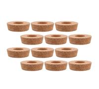 Hemobllo Bouchons de Bouteille en Liège avec Trou Central 12 Pcs 6, 5 Cm