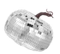 Hemobllo Boule Disco Décorative en Verre Miroir Forme Citrouille Argentée 15cm, Décoration Automnale Polyvalente pour Halloween et Maison Festive