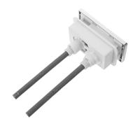 Hemobllo Bouton Poussoir Double Chasse pour Toilettes, Remplacement ABS | Installation sans Outil, Boîtier Chromé Rectangulaire, Contrôle Indépendant Double, Résiste aux Taches et Rayures