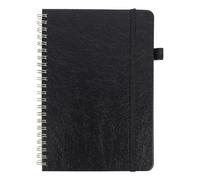 Hemobllo Carnet de Mots de Passe Multifonction B6 Noir, Index Alphabétique | Papier PU Léger, Usage Bureau et Voyage, Boucle Stylo Intégrée, Gestion Sécurisée