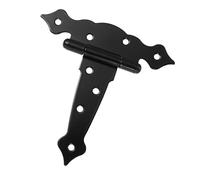 Hemobllo Charnière de Portail T Robuste en Fer Noir pour Portes en Bois, Usage Intensif Silencieux, pour Projets DIY et Clôtures Extérieures