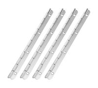 Hemobllo Charnières Piano Longues Acier Inoxydable 4pcs avec Trous Percés pour Boîtes à Outils et Meubles, Fonctionnalités de Protection et Durabilité
