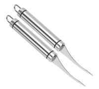 Hemobllo Ciseaux à Crevettes Outil Multifonction, 2pcs en Acier Inoxydable pour Éplucher et Découper Fruits de Mer, la Cuisine Maison Pratique et Solide