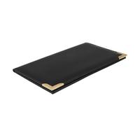 Hemobllo Classeur de Menus en Cuir PU Noir, Format 9x5 pour Café | Porte-menu pour Boissons et Desserts, Support Rigide à Fentes Intégrées, Surface Mate, Usage Hôtel Lobby