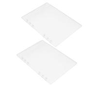 Hemobllo Couverture de Classeur à Anneaux A6 Lot de 2 Pièces en Acrylique Blanc, Coque Rigide Légère et Protectrice pour Agenda pour Organisation Scolaire