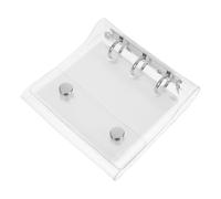 Hemobllo Couverture de Classeur à Anneaux Ronds A8 Transparente en Pvc avec 20 Pochettes Perforées et Fermeture à Pression, pour Organisation Budgétaire et Usage DIY