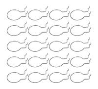 Hemobllo Crochets Robustes Double Boucle Renforcée Lot de 20 en Acier Inoxydable Organisation pour Panneau Perforé pour Garages et Ateliers