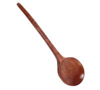 Hemobllo Cuillère à Soupe Asiatique en Bois Marron Manche Ergonomique, Grosse Capacité, Style Minimaliste Cuisine et Table à Manger
