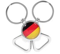Hemobllo Décapsuleur Porte-clés Multifonction en Inox Drapeaux Européens, Léger et Pratique pour Ouvrir Bouteilles de Bière et Vin Partout
