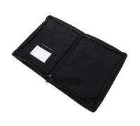 Hemobllo Dossier de Fichiers Pochette à Documents en Tissu Oxford Noir, Paquet de Rangement Zippé, Simple et Pratique, pour Classement et Transport de Documents