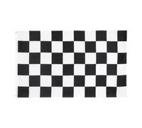 Hemobllo Drapeau D'encouragement de Course 90x150cm en Polyester Double Œillets Suspendre, Drapeau à Grille Noire et Blanche pour Événements Sportifs et Festivals