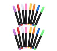 Hemobllo Ensemble de 16 Marqueurs à Craie Liquide Effaçables pour Surfaces Acryliques et Vitrées, Écriture Fluide, pour Décoration de Fête et Tableau LED Couleur Couleur Aléatoire