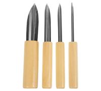 Hemobllo Ensemble de 4 Outils Perforateurs Légers en Bois et Métal pour Poterie et Argile, Formes Demi-cercle et Cercle, pour Sculpture et Modelage Artisanal