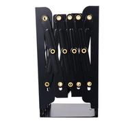 Hemobllo Étagère à Livres à Grille Bibliothèque en Fer Pliable et Extensible Noire, Rangement pour Livres, pour Bureau à Domicile et Bibliothèque