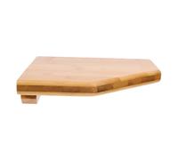 Hemobllo Étagère d'angle Murale en Bambou Rustique Jaune, Design Triangulaire Mural pour Rangement Pratique et Décoration Intérieure Simple