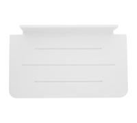 Hemobllo Étagère Murale de Rangement en Plastique Abs Blanc sans Perçage pour Salle de Bain, Support Suspendu Compact Surface Lisse et Coins Arrondis