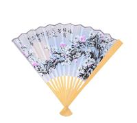 Hemobllo Éventail Pliant portatif de Style Chinois en Papier Kraft et Bambou, éventail Mural géant pour Chambre à Coucher et événements, décoration Suspendue