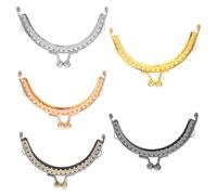 Hemobllo Fermoirs de Cadre de Paquet à Main Gain de Temps en Métal 5pcs Semi-circulaire 8,5 Cm et Facile D'utilisation pour Projets DIY et Artisanat