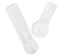 Hemobllo Gabarit de règle à arc 2 pièces en acrylique avec prise en main confortable, outil mandala pour projets de scrapbooking et création de cartes destiné aux artistes