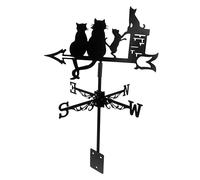 Hemobllo Girouette Décorative Forme de Chat Indicateur de Direction du Vent Girouette de Jardin pour Toit ou Sol