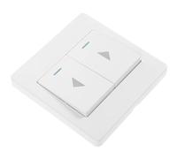 Hemobllo Interrupteur à Bouton-poussoir 2 Boutons en Abs Blanc pour Porte de Garage et Rideau de Fenêtre Usage Commercial et Domestique