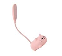 Hemobllo Lampe de Bureau Kawaii Chat Rose LED USB Rechargeable Lampe de Table pour Fille Veilleuse Douce et Compacte pour Chambre et Bureau Protection des Yeux