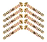 Hemobllo Lot de 10 Ancrages Moletés à Expansion M8x80 en Acier au Carbone Écrous et Rondelles, Fixation Solide pour Béton Massif, Installation Facile pour Chauffe-eau