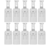 Hemobllo Lot de 10 Douilles E14 65 mm Blanches avec Support Métal, Thermoplastique Résistant à la Chaleur pour Rénovation de Lustre & Applique Murale, Fixation Rapide DIY