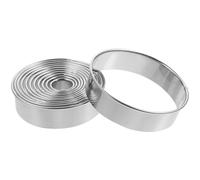 Hemobllo Lot de 12 Anneaux à Muffins en Acier Inoxydable Argenté, Facile à Utiliser, pour Découper Parfaitement des Formes Rondes en Pâtisserie et Boulangerie