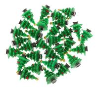 Hemobllo Lot de 30 Mini Sapins de Noël en Résine Verte, Décoration Créative et Réaliste pour Jardin ou Intérieur, Accessoires Artisanaux Noël Plusieurs Styles
