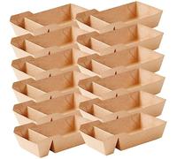 Hemobllo Lot de 50 Boite Hamburger en Papier Kraft pour Porte-collation Léger et Facile à Transporter, pour Paquet à Goûter et Boîtes à Popcorn Lors de Fêtes Variées
