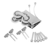 Hemobllo Lot de Roulettes pour Porte Coulissante de Placard - Galets de Guidage Silencieux pour Rail de Garde-robe - Kit de Remplacement Complet avec Vis pour Meubles et Armoires