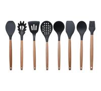 Hemobllo Manche Bois Pinceau à Huile en Silicone de Badigeon Barbecue | Bristles Souples Qui Retiennent la Sauce, Ne Perd Pas de Poils, N'abîme Pas L'ustensile, pour Cuisson