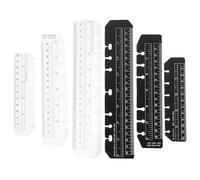 Hemobllo Marque-pages Règle Multifonction Résistant à L'usure en Pp Noir Lot de 12 Léger et Portable pour Planners Quotidiens et Usage Domestique