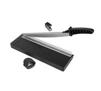 Hemobllo Massicot pour Papier, Coupe-papier Professionnel Multifonctionnel, Noir, ABS et Métal, Portable, pour Photos et Documents, Usage Bureau et École